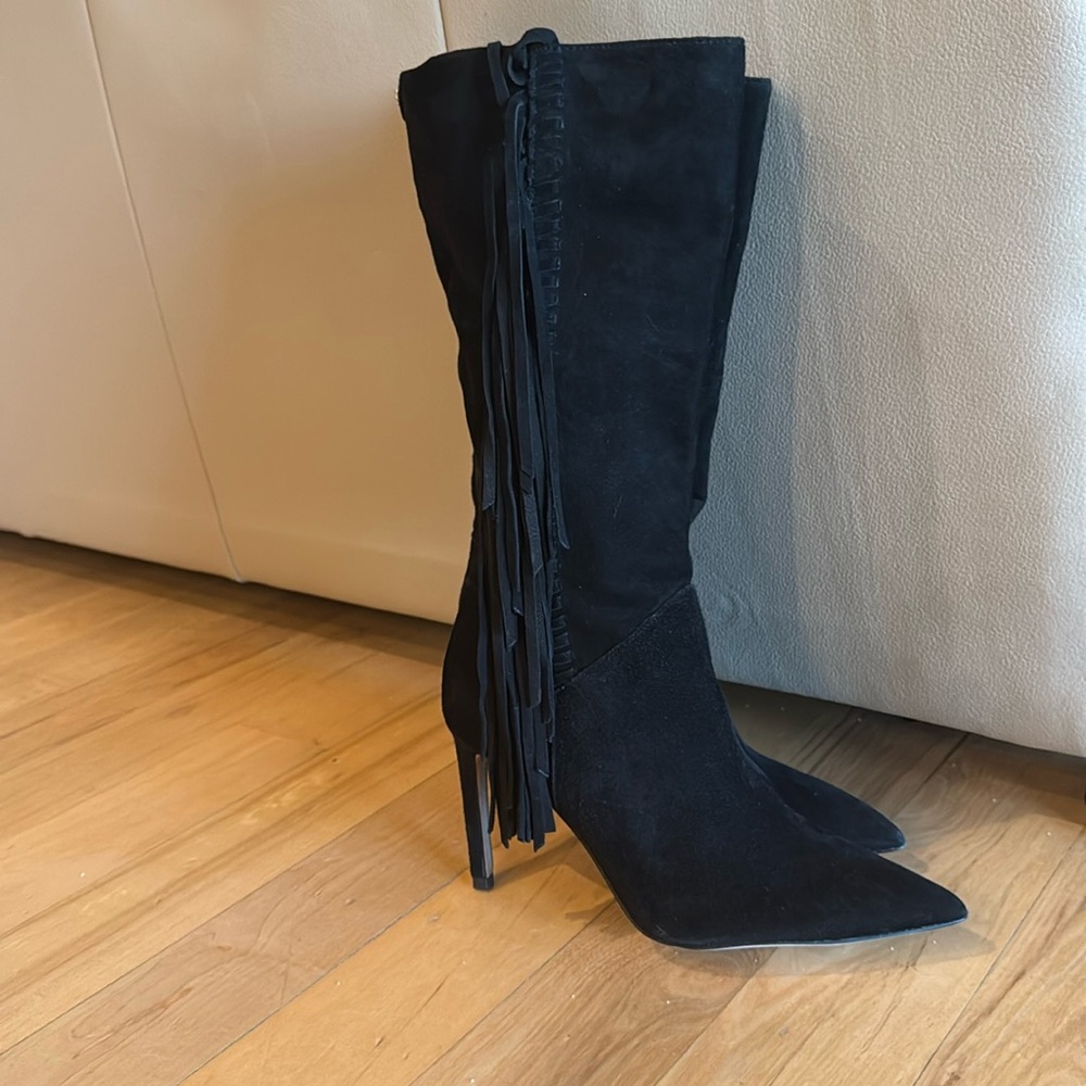 Sam Edelman fringe heeled suede boots!